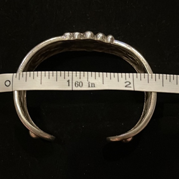 Sterling Rose Gold Ruby Cuff/Bracelet - Picture 9 of 12